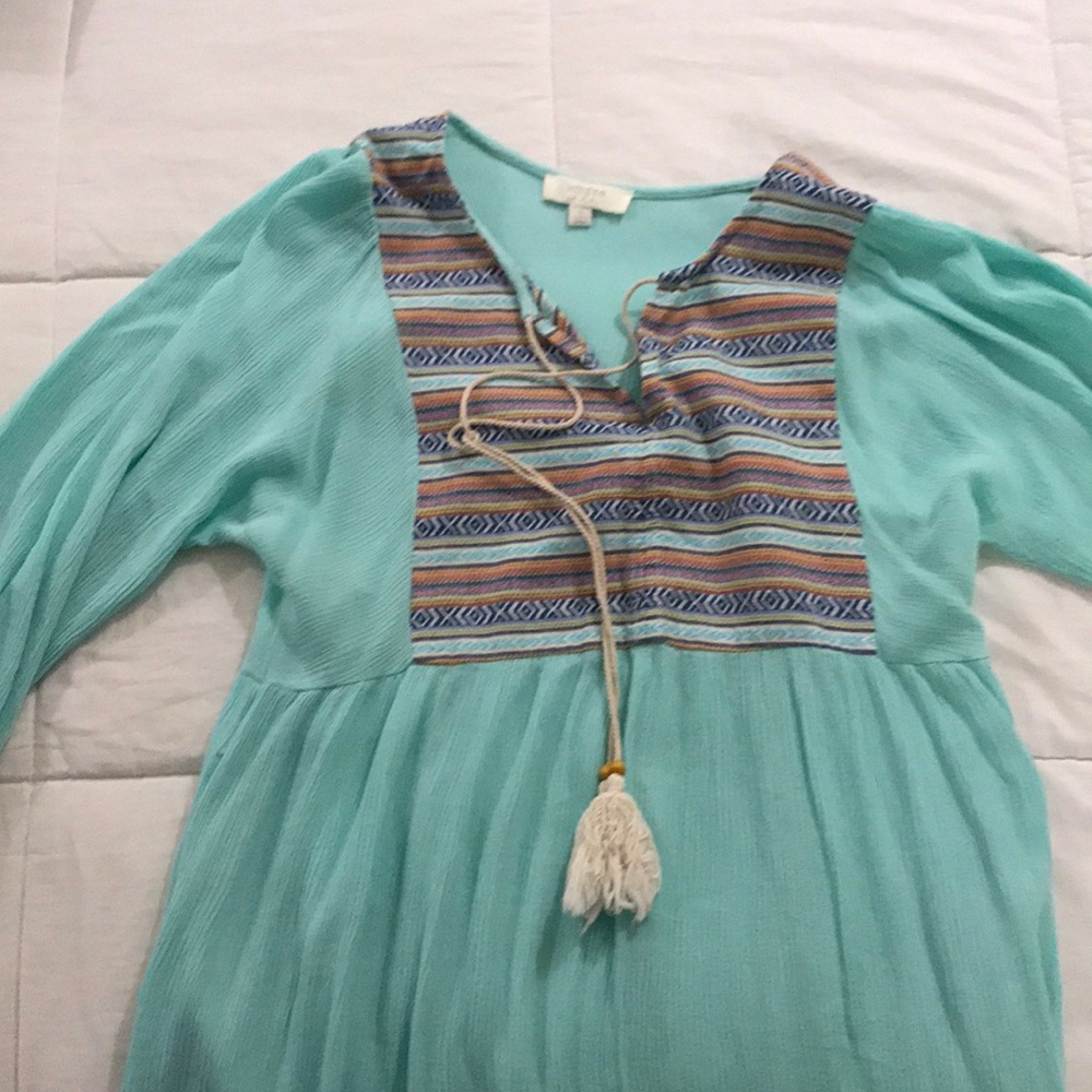 Tourquise Tunic with pockets Small Boutique